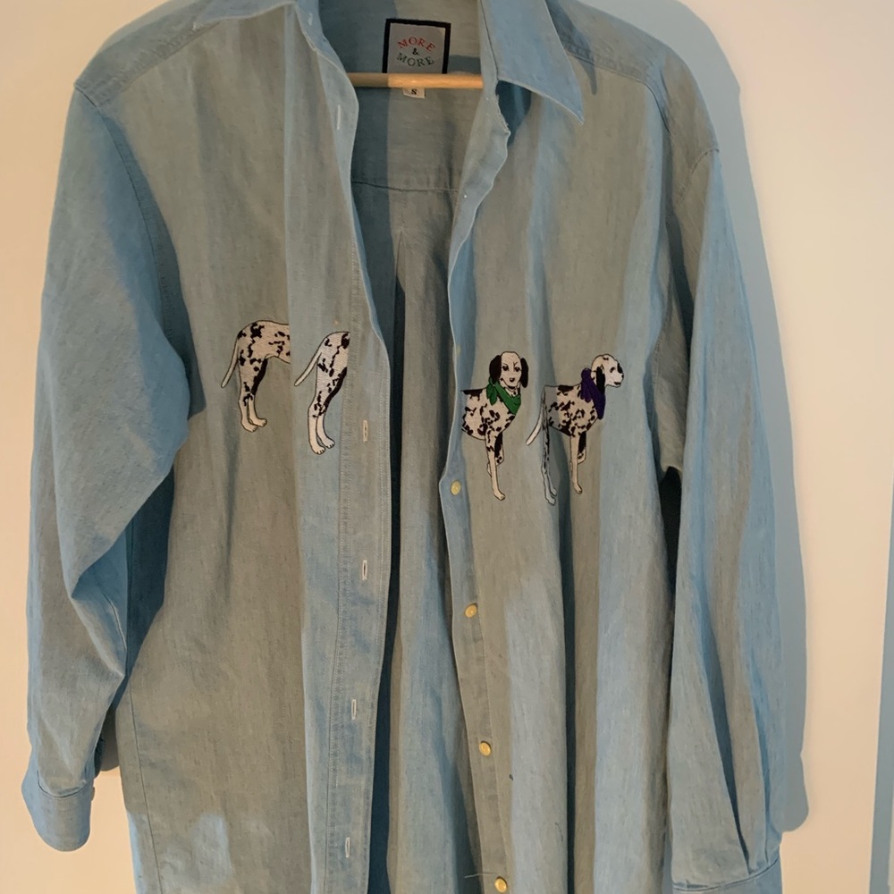 Women’s light weight Denim shirt with 1001 Dalmatians from More & More